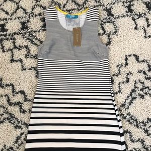 Francesca’s striped black and white dress.